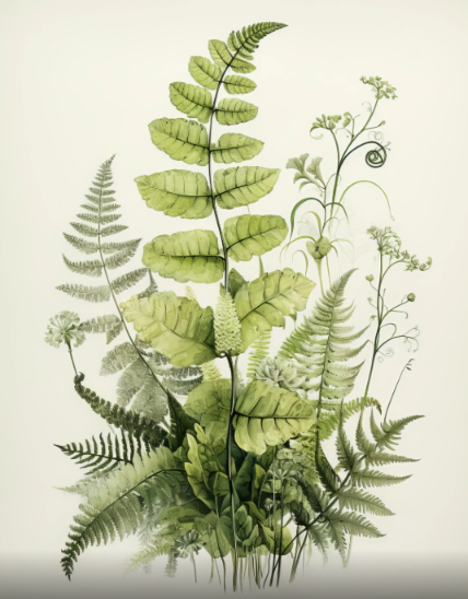 Botanical Fern Framed Prints Set