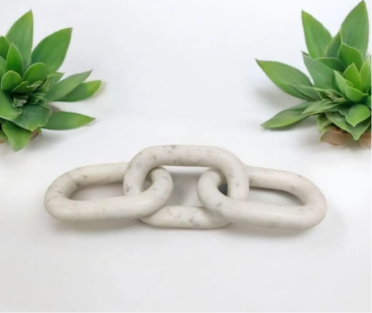 White Marble Decorative Chain Link