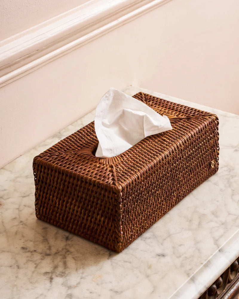 Rattan Woven Tissue Box Cover